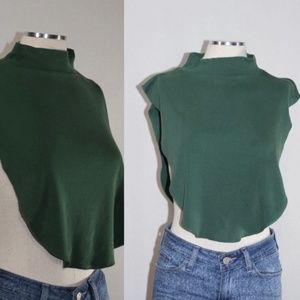 Laura Garyle Green Cotton Crop Top